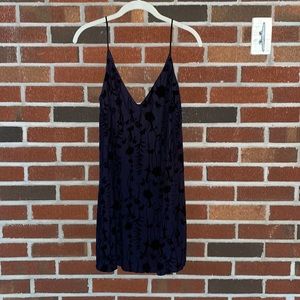 Blue velvet dress